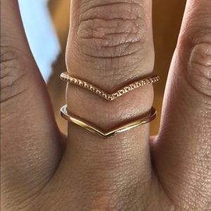 Pandora Rose Gold Wishbone Rings